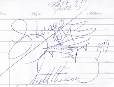 LIberace Autograph